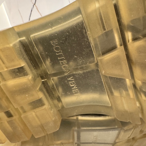 Bottega Veneta Leather Tire Boot in Cream/Clear Size 41 - Picture 6 of 7